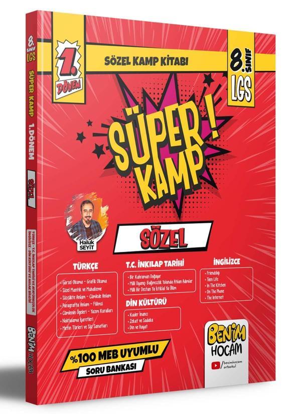 Benim Hocam Yayınları 8. Sınıf 1.Dönem Sözel Süper Kamp Kamp Kitabı - Benim Hocam Yayınları - Image 1