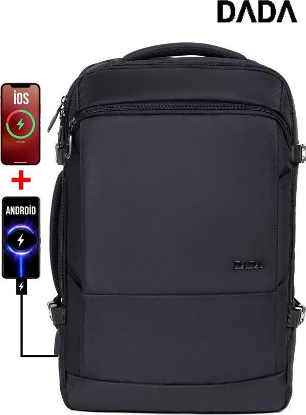 Dada Usb Aparatlı Körüklü Sırt Ve Seyahat Çantası 15,6 İnç Geniş İç Hacim Su Geçirmez Kumaş 12 - Image 1