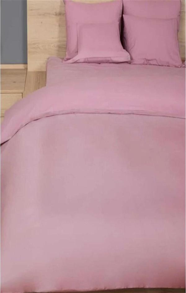 More Home Tek Kişilik Nevresim Seti + Yastık Kılıfı  Gül  Kurusu - Image 1