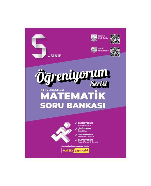 Matsev Yayınları 5. Sınıf Matematik Öğreniyorum Konu Anlatımlı Soru Bankası - Matsev Yayınları - Image 1