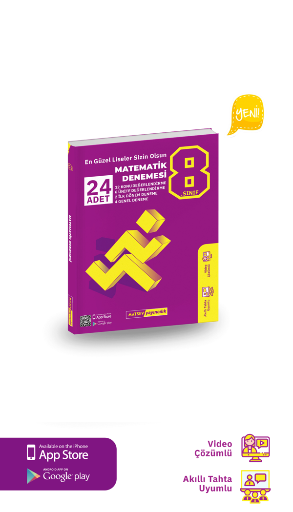 Matsev Yayınları 8. Sınıf Matematik 24'lü Denemesi - Matsev Yayınları - Image 1