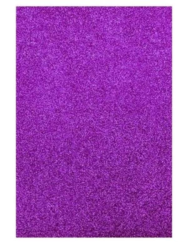 Yapışkanlı Simli Eva 50X70 Mor Rulo Şeklinde - 4 adet - Image 1