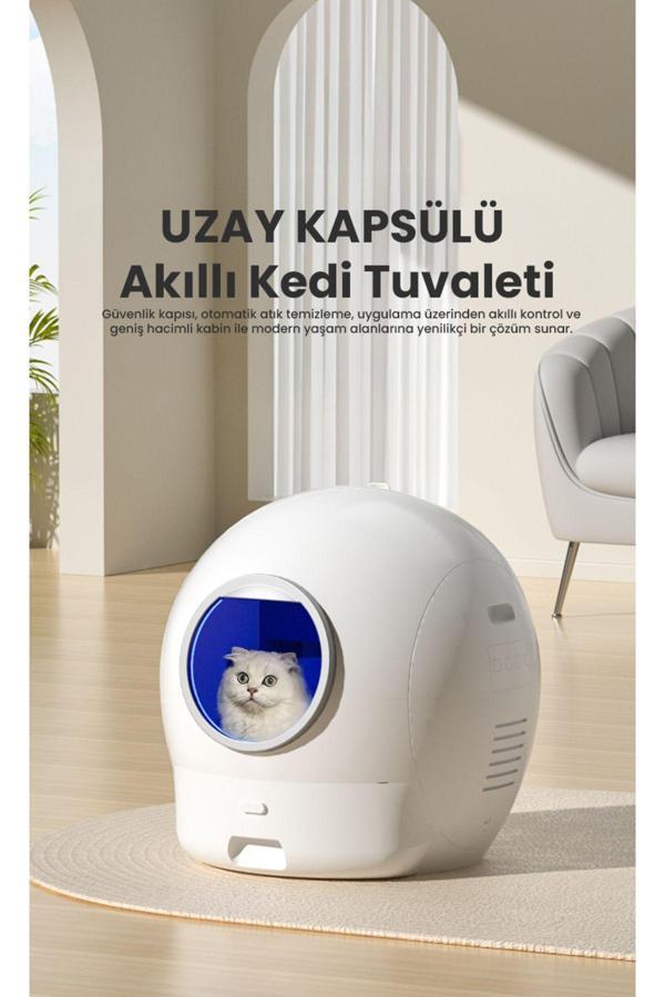 Els Pet Otomatik Kedi Tuvaleti 2. Nesil Smart Pro Akıllı Otomatik Kedi App Kontrol , Uv Temizleme (2025) - Image 1