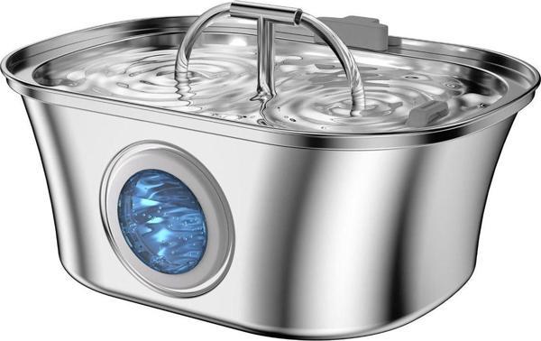 Electron 3.2 L Çiftli Paslanmaz Çelik Kedi Köpek İçin Otomatik Su Pınarı Su Çeşmesi Su Sebili Sessiz Pompalı - Image 1