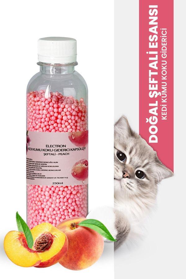 Electron Kedi Kumu Kokusu, Koku Giderici Granül, Şeftali Ferahlatıcı Etkili, Kokusuz Tuvalet Için, 250Ml - Image 1