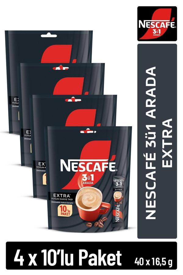 NESCAFE 3ü1 Arada Extra Çözünebilir Kahve 16,5g 10'lu Paket 10X4 - Image 1