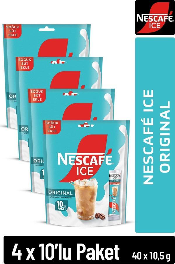 NESCAFE ICE Original Çözünebilir Kahve 10,5g 10'lu Paket 10X4 - Image 1
