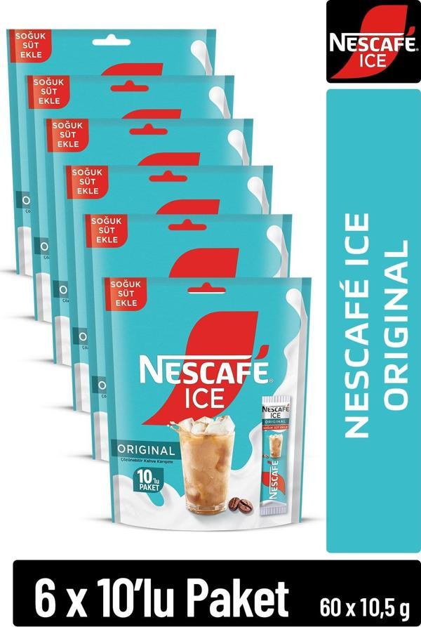 NESCAFE ICE Original Çözünebilir Kahve 10,5g 10'lu Paket 10X6 - Image 1