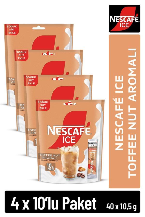 NESCAFE ICE Toffee Nut Aromalı Çözünebilir Kahve 10,5g 10'lu Paket 10X4 - Image 1