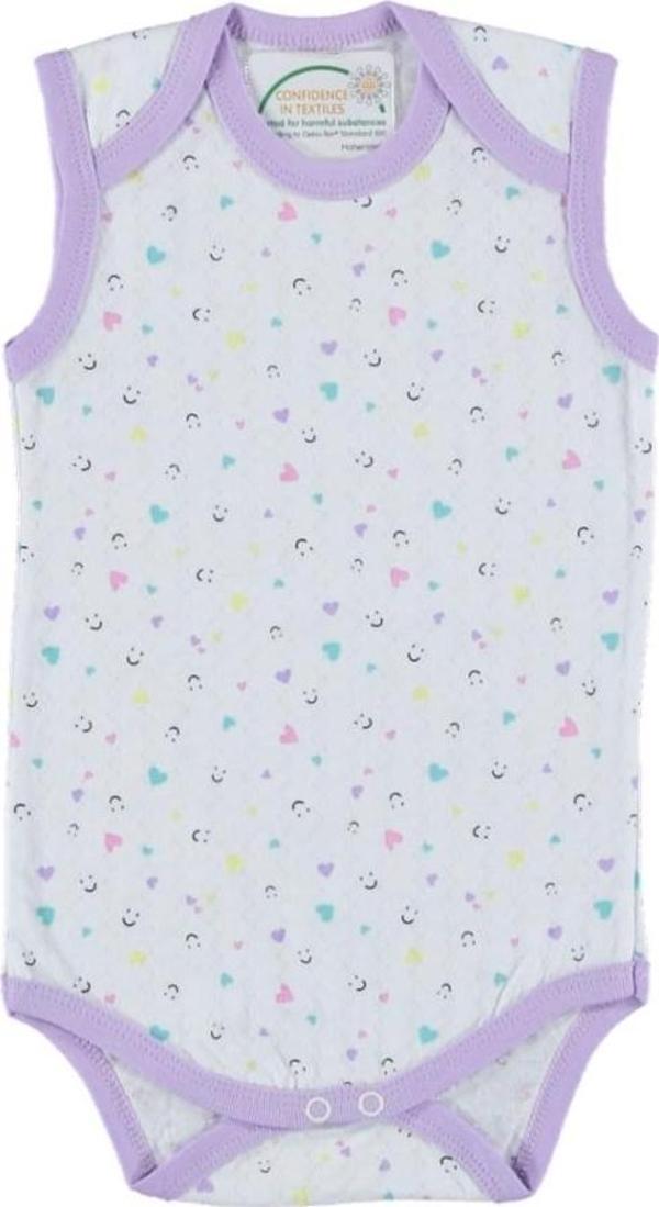 ASKILI DESENLİ UNISEX JAKARLI ÇITÇITLI BODY Lila - Image 1