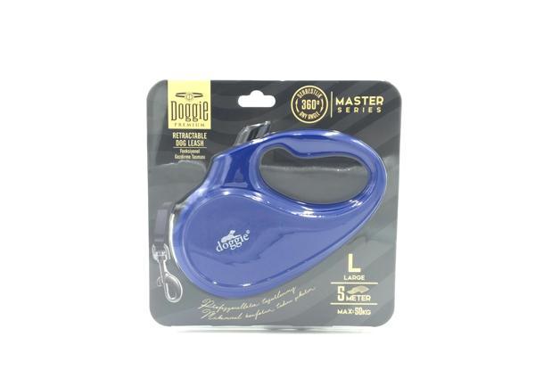 Doggie Master Seri Otomatik Makaralı Köpek Gezdirme 50 kg / 5 M Mavi - Image 1
