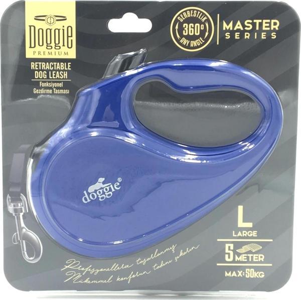 Doggie Master Seri Otomatik Makaralı Köpek Gezdirme 50 kg / 5 M Mavi - Image 1