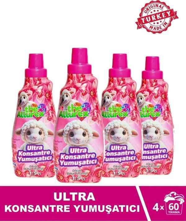 The Allurex Ultra Konsantre Yumuşatıcı 1500 Ml Orkide Bahar Ferahlığı 4 Lü - Image 1
