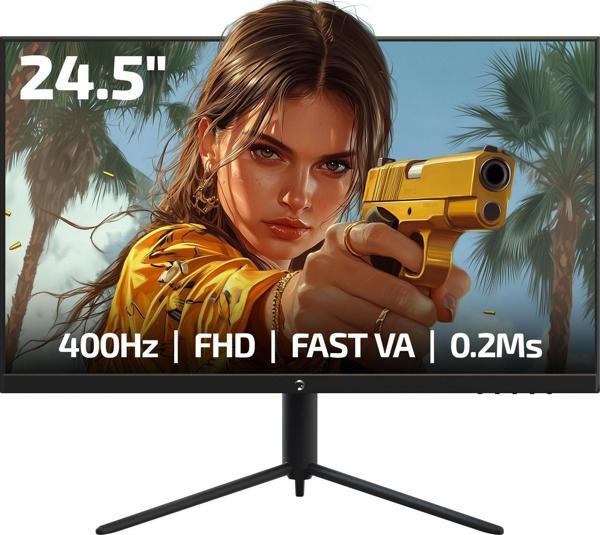 GamePower Lucid S40 24.5'' 400Hz 0.2Ms Fast VA E Spor Pivot RGB Gaming Monitör - Image 1