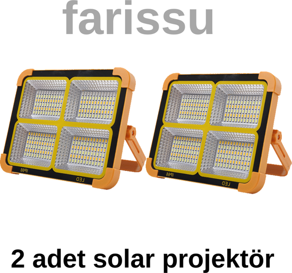 Solar panelli çakar özellikli dış mekan aydınlatmasına uygun projektör - Image 1