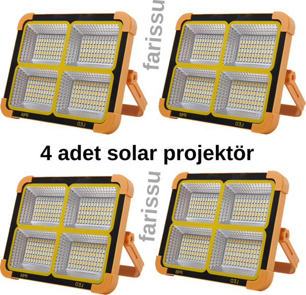 Solar panelli çakar özellikli dış mekan aydınlatmasına uygun projektör - Image 1