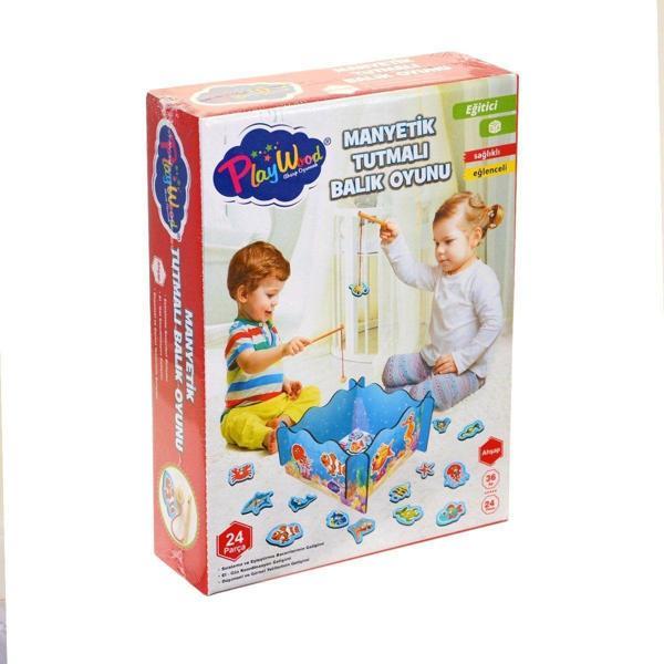 ONY-381 Onyıl, Ahşap, Manyetik Tutmalı Balık Oyunu - Image 1