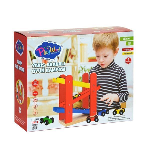 ONY-382 PlayWood  Ahşap Yarış Arabalı Oyun Rampası-Onyıl - Image 1