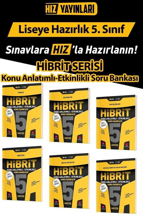 5. Sınıf Hibrit Konu Anlatımlı Etkinlikli Soru Bankası Seti 6 Kitap Hız Yayınları - Bi bigelio - Image 1