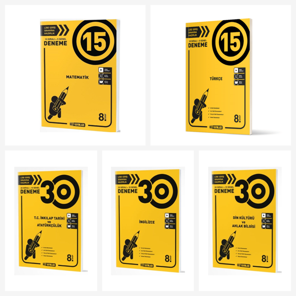 Hız 8. Sınıf Tüm Dersler Deneme Seti 5 Kitap Hız Yayınları - Bi bigelio - Image 1