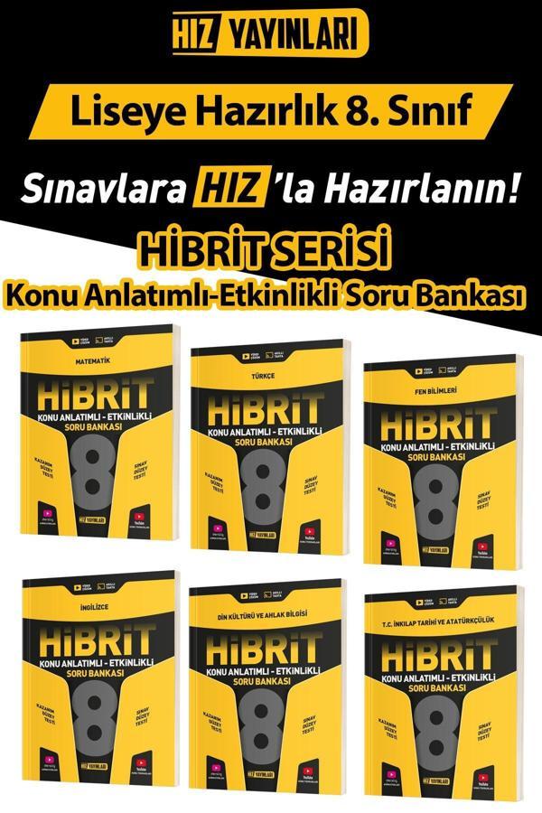 8. Sınıf Hibrit Konu Anlatımlı Etkinlikli Soru Bankası Seti Hız Yayınları - Bi bigelio - Image 1