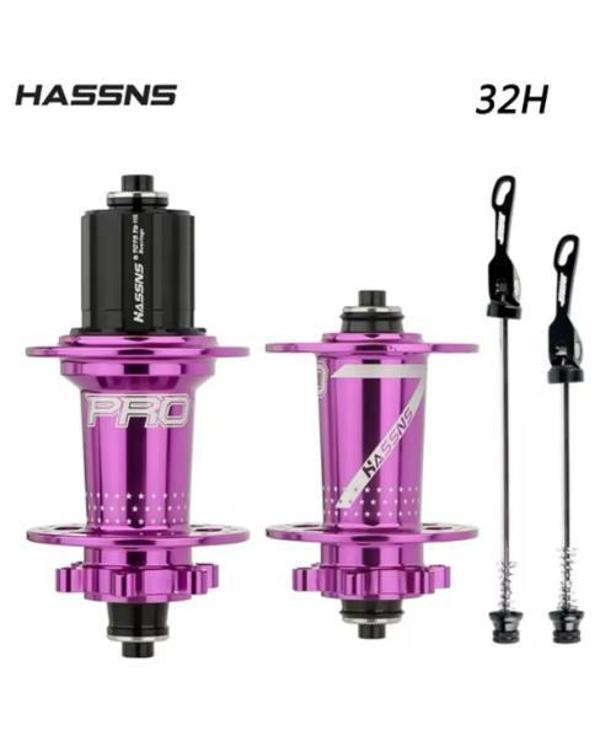 BİKE SKY  HASSN'S PRO 7 32H Mor Ön-Arka Jant Göbek Takımı, Göbek Seti - Image 1