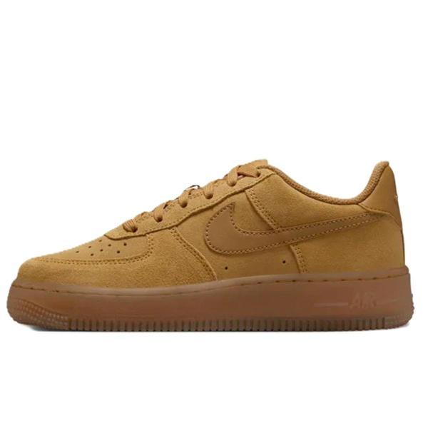 Nike Air Force 1 LV8 AF1 Leather Unisex Sneaker Hakiki Deri Günlük Spor Ayakkabı Hardal - Image 1