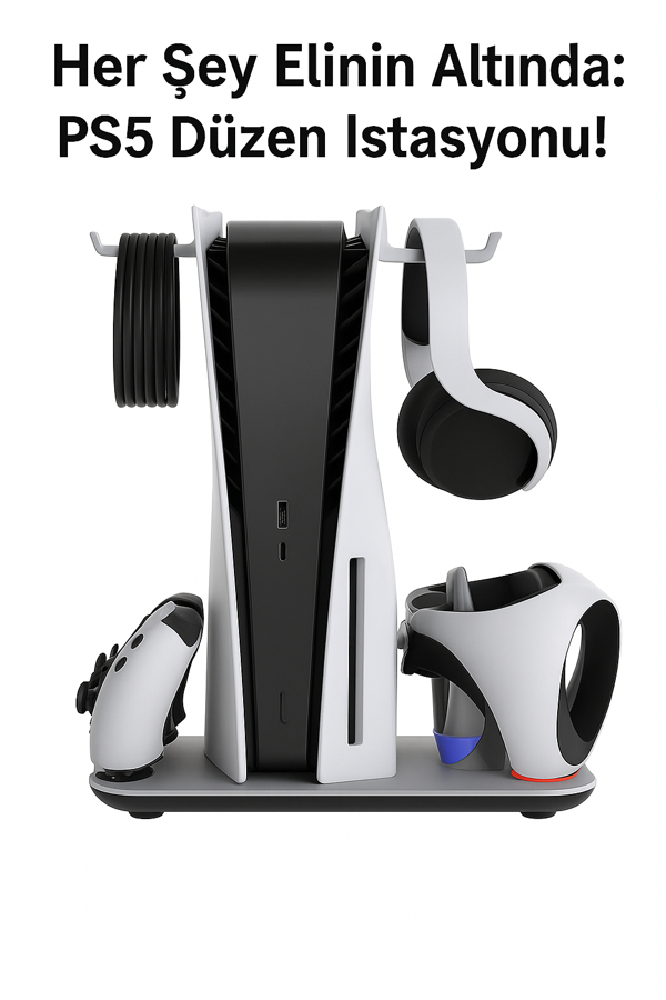 Ps5/ps5 Slim Uyumlu Multifonksiyonel Şarj Stand Soğutucu Fan - Image 1