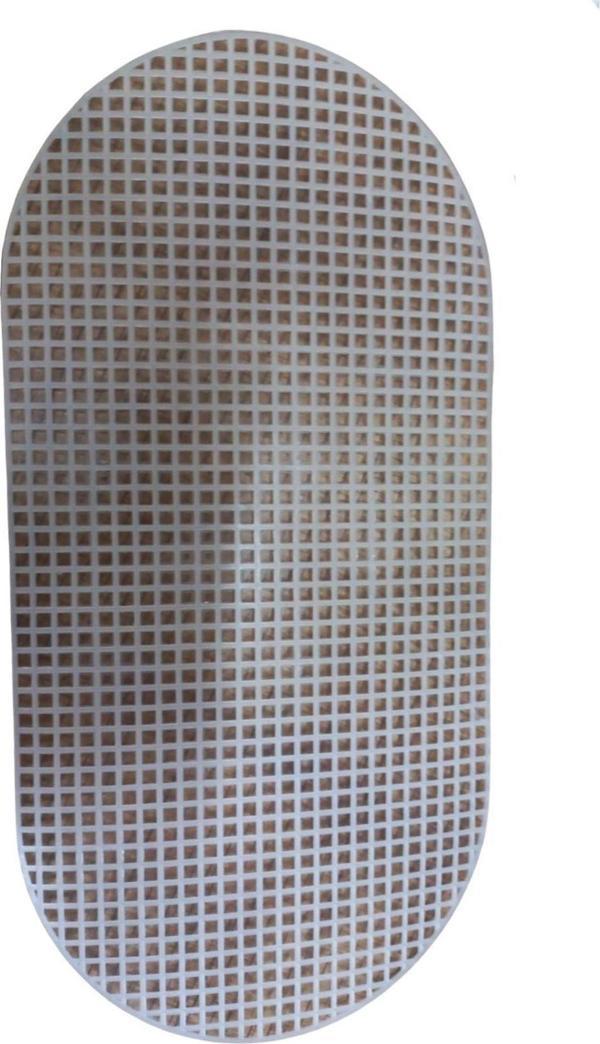 Çanta Kanvası Oval 30x15 cm Beyaz - Image 1