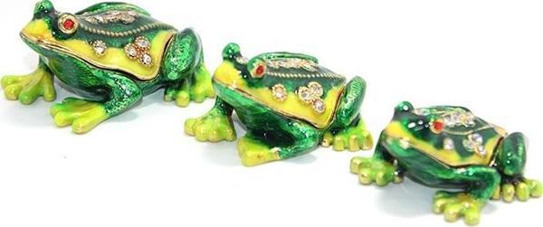 Swarovski Taşlı 3'lü Kurbağa Seti - Image 1