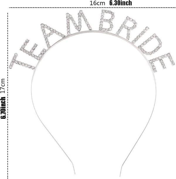 Gümüş Kaplama Kristal Taşlı Team Bride Taç - Image 1