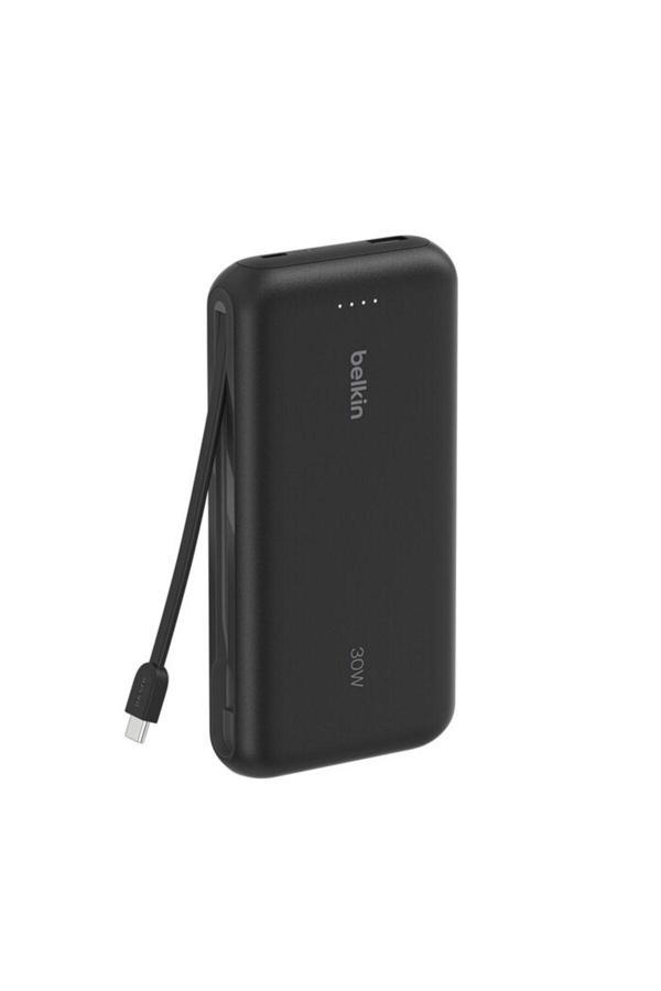 Belkin Bpb024 Boostcharge 20K 30W Entegre Usb-C Kablolu Powerbank - Siyah - Image 1