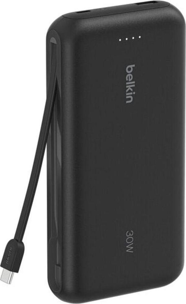 Belkin Bpb024 Boostcharge 20K 30W Entegre Usb-C Kablolu Powerbank - Siyah - Image 1