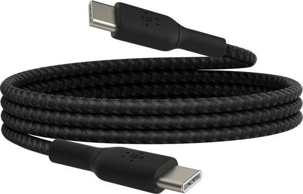 Belkin Boostcharge Örgülü Usb-C Hızlı Şarj Kablosu İphone 15 Galaxy S24 İpad Macbook İçin - 1M Siyah - Image 1