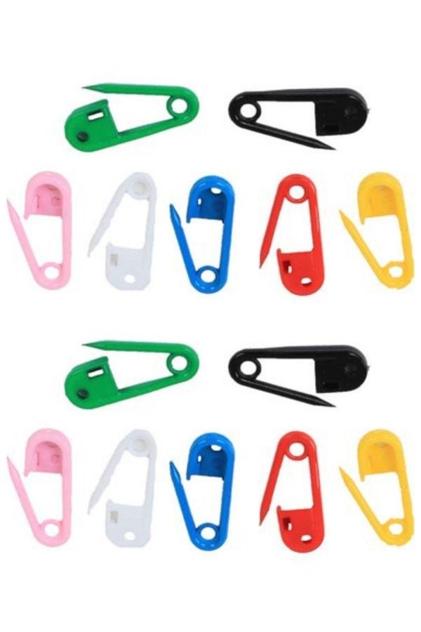 Çengelli İğne Plastik Renkli 10 Adet 2 cm - Image 1