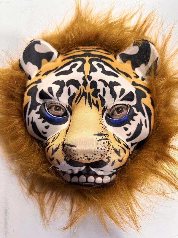 Kahverengi Yeleli Saçlı Peluş Aslan Maskesi Mega Peluş 23 No - Image 1