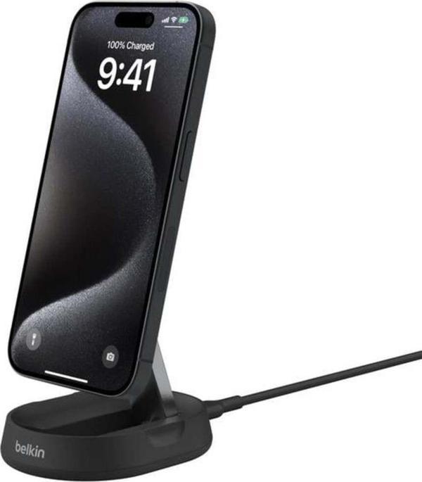 Belkin Wıa008Btbk Boostcharge Pro Magsafe Katlanır Qi2 15W Şarj Standı-Siyah - Image 1