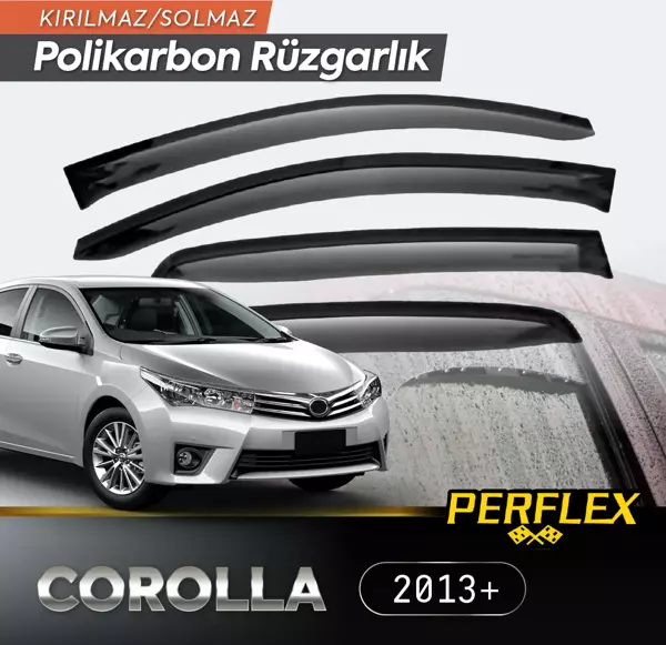 Perflex Polikarbon Kırılmaz Rüzgarlık V2 Mugen Toyota Corolla 2013+ - Image 1