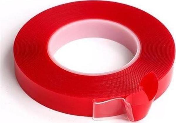 2 Metre Güçlü Yapışkanlı Çift Taraflı Slikon Pratik Şeffaf Bant - Image 1