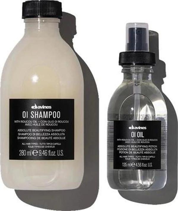 Davines Oi/Oil Sülfatsız Şampuan 280ml +Oi Saç Bakım Yağı 135ml - Image 1