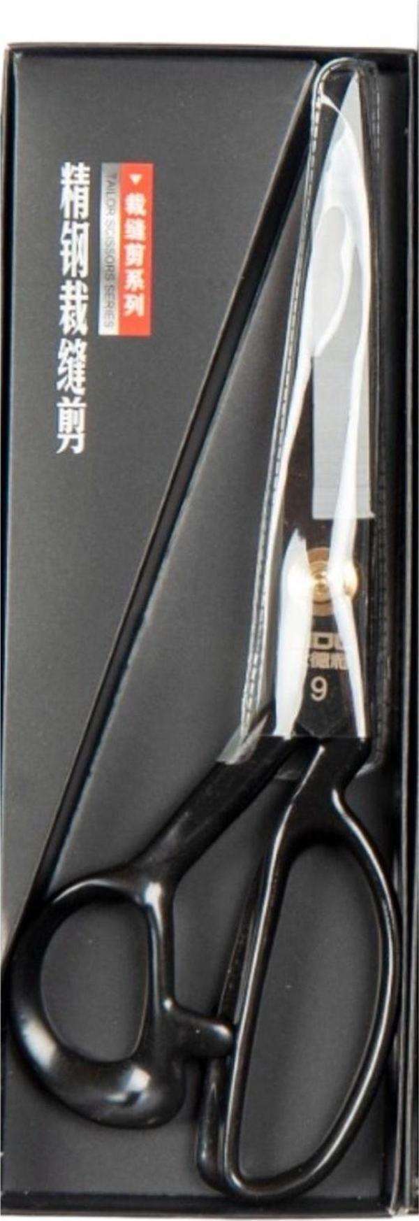 Terzi Makası Siyah Metal Saplı 9 Numara - Image 1