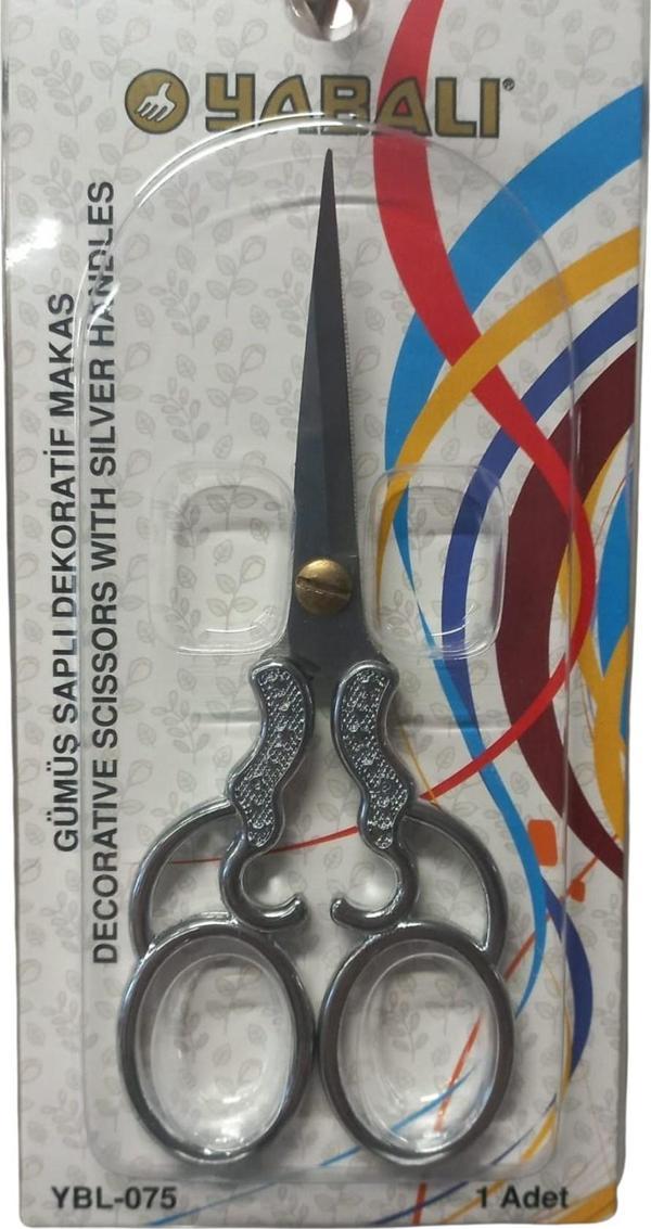 Nakış Makası Gümüş Saplı Dekoratif Makas YBL-075 Model 5 - Image 1