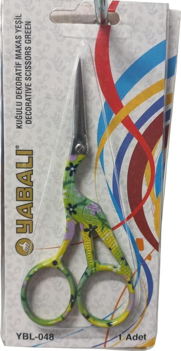 Nakış Makası Kuğulu Dekoratif Makas Yeşil YBL-048 Model 6 - Image 1