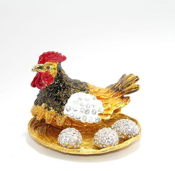 Swarovski Taşlı Yumurtalı Tekli Tavuk Model 1 - Image 1