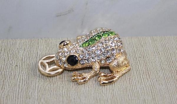 Swarovski Taşlı Minik Figür - Kurbağa - Image 1
