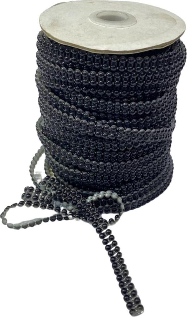 Dikilebilir Sıralı İnci En 1 cm Siyah 10 Metre - Image 1