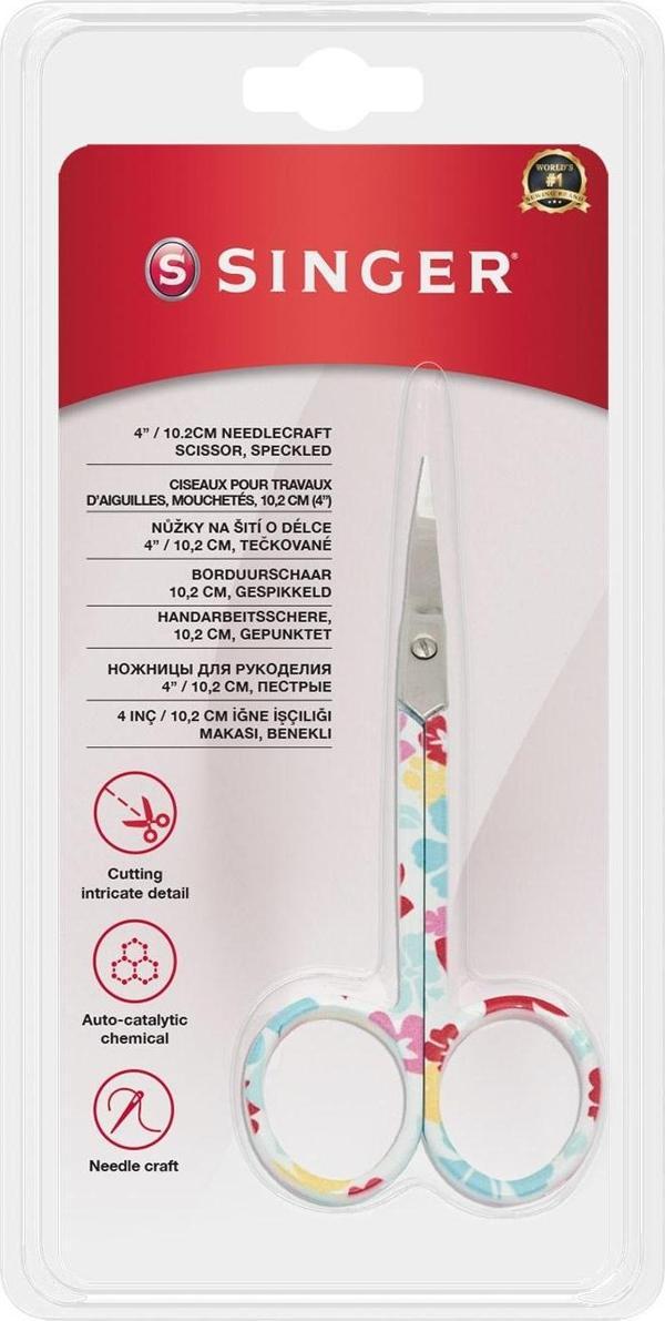 Kıvrık Uçlu Renkli Nakış Makası (4") - Image 1