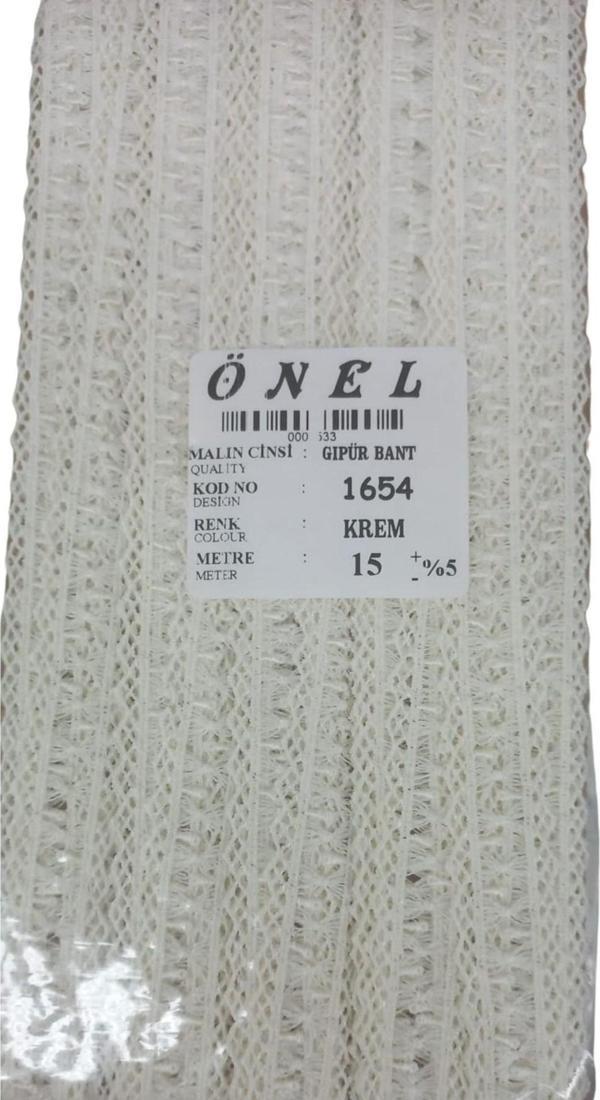 Dantel Polyester Güpür Bant Krem 15 Metre En 3 cm ON-1654-K - Image 1