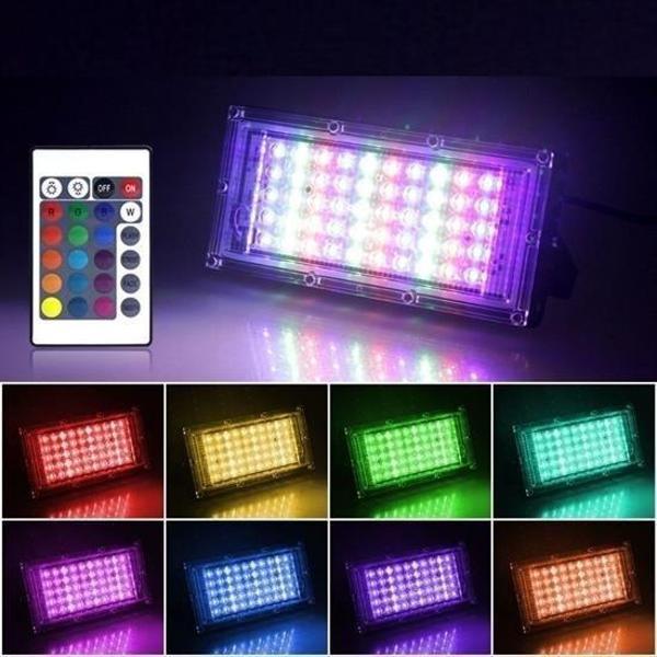 Kumandalı Led Işık Dış Cephe AydınlatmasıÇok Renkli RGBLed Panel Işık PartiLed Aydınlatma - Image 1