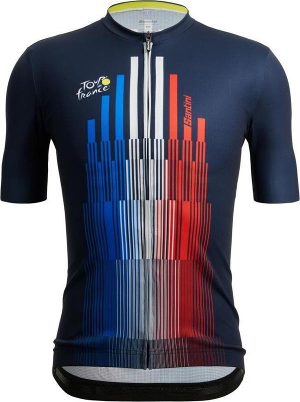 Santini Tour De France Trionfo Erkek Bisiklet Forması RE94075CTRION2TDF Lacivert-L - Image 1
